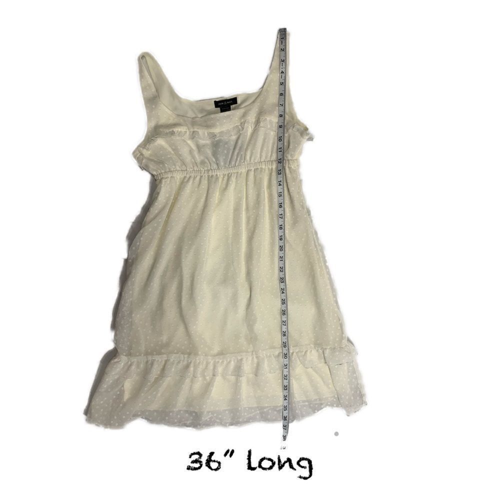NWT SAM&MAX OFF WHITE SHEER POKADOT DRESS - Picture 7 of 11